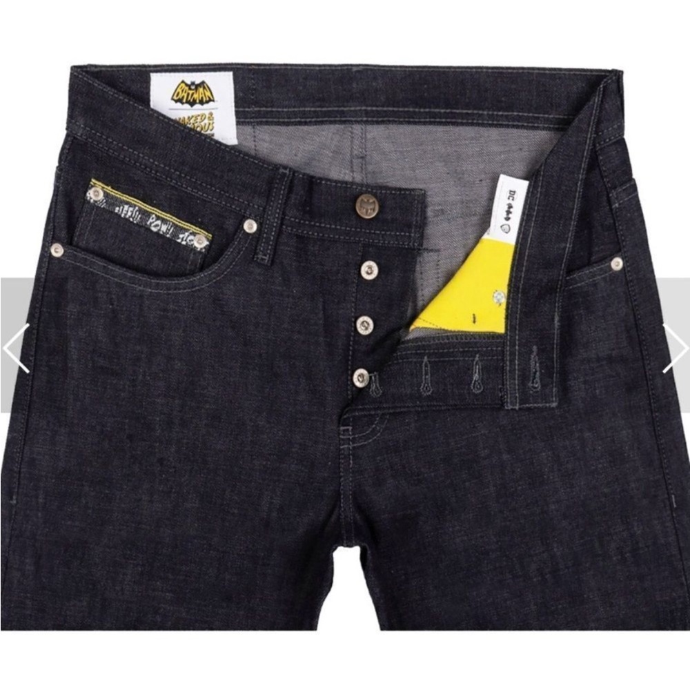 NAKED AND FAMOUS THE DYNAMIC DUO SELVEDGE DENIM JEANS - WORN ONCE